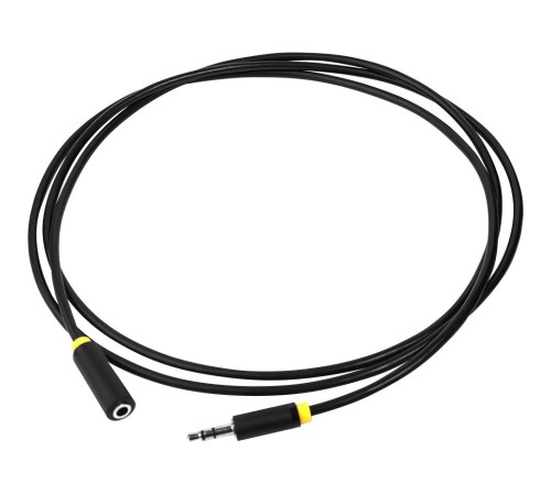 GCR Удлинитель аудио 2.0m jack 3,5mm/jack 3,5mm черный, желтая окантовка, ультрагибкий, M/F, экран, стерео, GCR-50593 GCR Удлинитель аудио 2.0m jack 3,5mm/jack 3,5mm черный, желтая окантовка, ультрагибкий, M/F, экран, стерео, GCR-50593