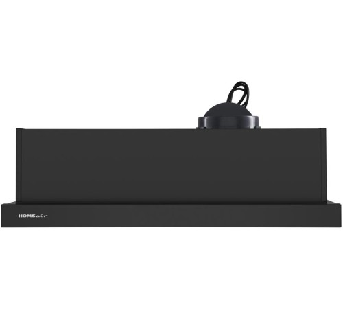 ВЫТЯЖКА HOMSair Flat 50 Black/ встраиваемая, кнопочное управление, 2 скорости, 520 м3/ч, до 20 м2, 45 дБ, угольный фильтр CF110 - 1 шт, ШхВхД: 500х176х280 мм, черный цвет
