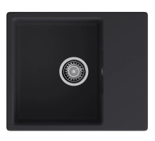 Кухонная мойка GRANFEST GRANFEST Мойка URBAN 658L  1-чаша+крыло 580*490мм, монтаж: врезной, материал: кварц, цвет: черный