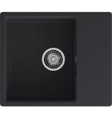 Кухонная мойка GRANFEST GRANFEST Мойка URBAN 658L  1-чаша+крыло 580*490мм, монтаж: врезной, материал: кварц, цвет: черный