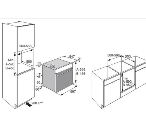 Встраиваемые электрические духовки ASKO/ Арт. 731915 ; 45.5x59.5x54.6 см, СВЧ, 5-в-1, 50 л, 20 режимов нагрева, функция пара, 143 автоматических программы, сенсорный графический TFT дисплей, черный