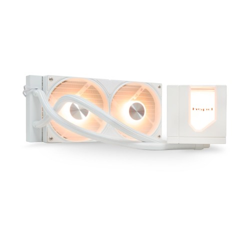 Водяное охлаждение для процессора/ Water Cooling System HSPD W1240 ARGB WHITE (280, 240mm, White, ARGB/ Fans: 2x120mm, 71CFM, 27dBA, 1800RPM/ Pump height 62mm, 30dBA, 2500RPM, Rad thickness 27mm/ S: 1851, 1700, 1200, 20XX, 115X, AM5, AM4)
