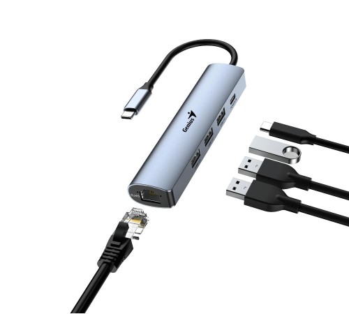 USB HUB UH-545 USB3.0 с Ethernet RJ45, гигабитным Ethernet RJ45 x 1, портом питания USB-C (5 В 3 А) x 1, портами передачи данных USB-A 3.0 x 3 USB HUB UH-545 USB3.0 с Ethernet RJ45, гигабитным Ethernet RJ45 x 1, портом питания USB-C (5 В 3 А) x 1, портами передачи данных USB-A 3.0 x 3