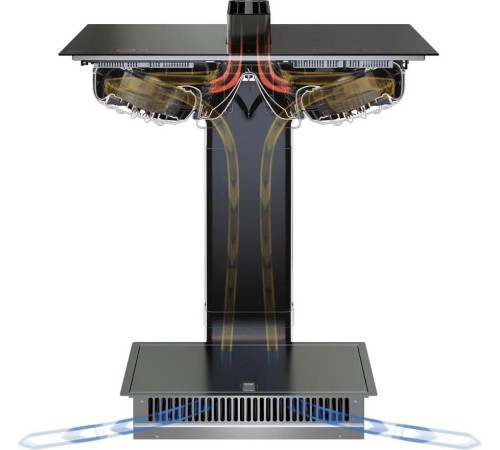 Индукционная варочная панель ASKO/ Арт. 738991 Индукционная варочная панель ASKO, установка вровень со столешницей, 4 зоны нагрева, контроль температуры, объединение зон, автоматическое распознавание посуды, 13 уровней мощности, таймер, вытяжка с  поднима