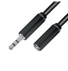 Кабель 4PH Удлинитель аудио 1.5m jack 3,5mm/jack 3,5mm черный, M/F, экран, стерео, 4PH-R90259