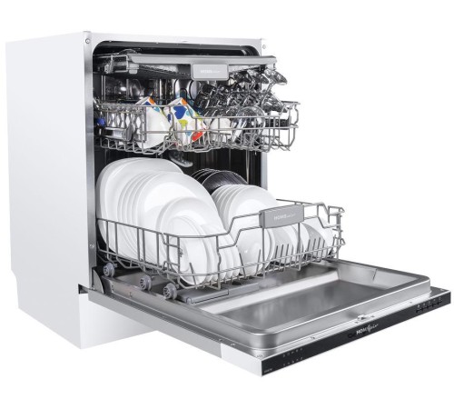 Посудомоечная бытовая машина HOMSair DW67M/ встраиваемая, 598х815х550 мм, 14 комплектов, 6 программ, 47 дБ, А++, расход воды - 11 л.