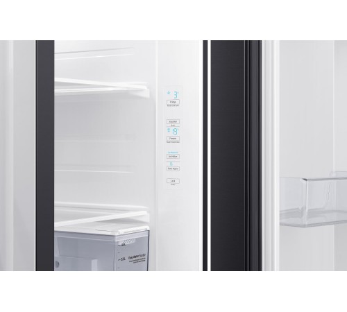 Холодильник Samsung/ 178x91.2.x71.6, 660/240 л, Диспенсер льда и воды, Metal Cooling, No Frost, side by side, матовый черный Холодильник Samsung/ 178x91.2.x71.6, 660/240 л, Диспенсер льда и воды, Metal Cooling, No Frost, side by side, матовый черный