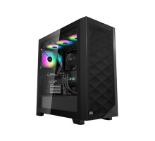 Корпус без блока питания/ Case PCCooler C3D510 BK ARGB, Midi-Tower, TG, Mesh, 3x120mm ARGB, 2xUSB-A 3.0, E-ATX, ATX, mATX, mITX Black