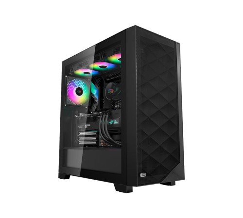 Корпус без блока питания/ Case PCCooler C3D510 BK ARGB, Midi-Tower, TG, Mesh, 3x120mm ARGB, 2xUSB-A 3.0, E-ATX, ATX, mATX, mITX Black Корпус без блока питания/ Case PCCooler C3D510 BK ARGB, Midi-Tower, TG, Mesh, 3x120mm ARGB, 2xUSB-A 3.0, E-ATX, ATX, mATX, mITX Black