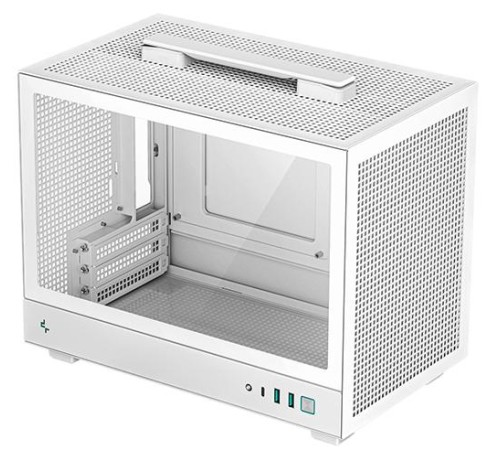 корпус Deepcool CH160 WH без БП, боковое окно (закаленное стекло), белый, MINI-ITX