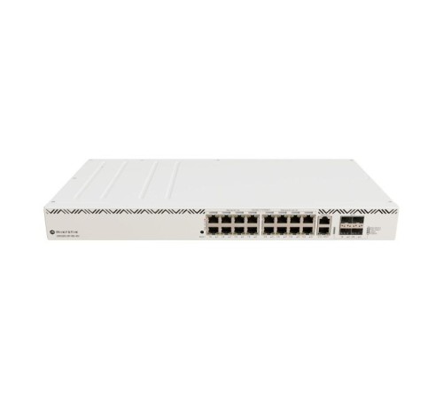 Коммутатор/ CRS320-8P-8B-4S+RM Cloud Router Switch with dual-core 800 MHz CPU, 256 MB RAM, 98DX226S switch chip, 17 x Gigabit Eth ports (8 x 802.3af/at, 8 x 802.3bt PoE-out), 4 x 10G SFP+ ports, RouterOS L5, 1U rackmount enclosure, 600W PSU