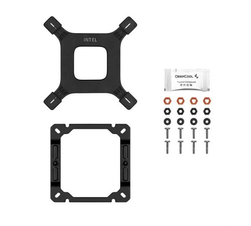 Кулер для процессора DEEPCOOL AG400 BK ARGB V2 LGA1851/1700/1200/115X/AM5/AM4 (18шт/кор, TDP 220W, PWM, ARGB Fan 120mm, 4 тепл. трубки, черный) RET (R-AG400-BKAMMN-GJD)