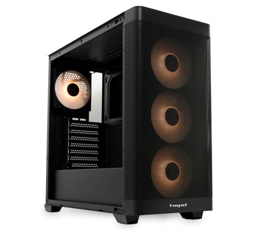 Корпус без блока питания/ Case HSPD M740, Mesh Mid Tower, Black, TG, 0.6 SPCC, 4x120mm ARGB (M1) E-ATX, ATX, mATX, mITX 170/400/200mm 4x2.5", 2x3.5", 7xPCI 1xUSB-A 3.0, 1xUSB-C 3.0 460x218x450mm Корпус без блока питания/ Case HSPD M740, Mesh Mid Tower, Black, TG, 0.6 SPCC, 4x120mm ARGB (M1) E-ATX, ATX, mATX, mITX 170/400/200mm 4x2.5", 2x3.5", 7xPCI 1xUSB-A 3.0, 1xUSB-C 3.0 460x218x450mm