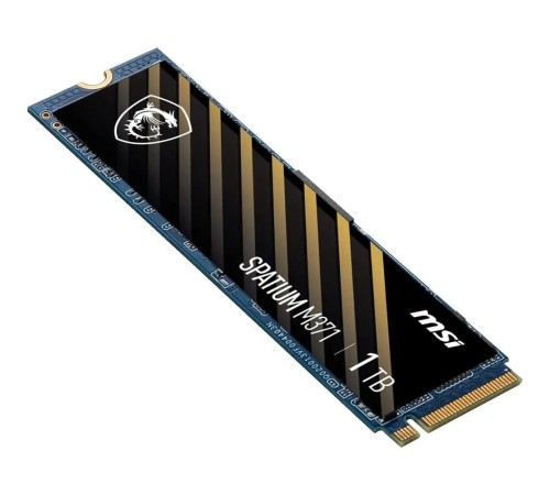 Твердотельный накопитель MSI SSD SPATIUM M371, 1000GB, M.2(22x80mm), NVMe, PCIe 3.0 x4, 3D TLC, R/W 2350/1700, IOPs 90 000/280 000, TBW 210, DWPD 0.12 (5 лет) Твердотельный накопитель MSI SSD SPATIUM M371, 1000GB, M.2(22x80mm), NVMe, PCIe 3.0 x4, 3D TLC, R/W 2350/1700, IOPs 90 000/280 000, TBW 210, DWPD 0.12 (5 лет)