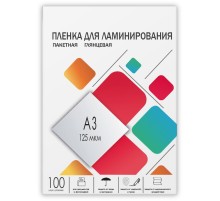 Пленка 303х426 (125 мик) 100 шт./ Пленка для ламинирования A3, 303х426 (125 мкм) глянцевая 100шт, ГЕЛЕОС [LPA3-125]