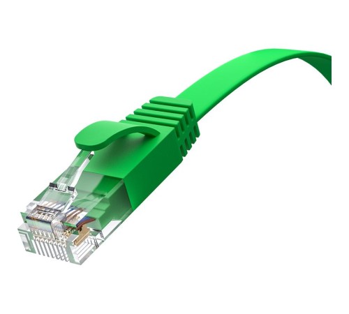 GCR Патч-корд PROF плоский прямой 0.15m, UTP медь кат.6, зеленый, 30 AWG, ethernet high speed 10 Гбит/с, RJ45, T568B, GCR-52280 GCR Патч-корд PROF плоский прямой 0.15m, UTP медь кат.6, зеленый, 30 AWG, ethernet high speed 10 Гбит/с, RJ45, T568B, GCR-52280