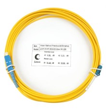 Патч-корд ВО Cabeus FOP(s)-9-LC-SC-10m Шнур оптический simplex LC-SC 9/125 sm 10м LSZH