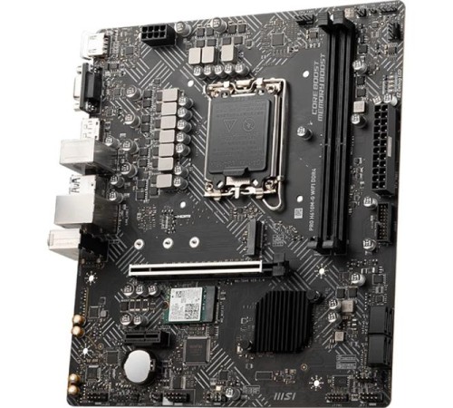 Материнская плата MSI  PRO H610M-G WIFI DDR4,H610,LGA1700,2DDR4,1PCI-Ex16,1PCI-Ex1,1M.2,4SATA3,4USB3.2