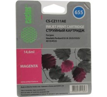 -/ Картридж струйный Cactus CS-CZ111AE №655 пурпурный (14.6мл) для HP DJ IA 3525/5525/4525