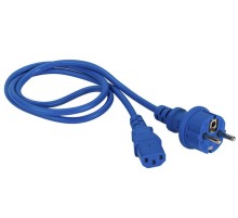 Шнур питания Шнур питания C13-Schuko прямая, 3х0.75, 220В, 10А, синий, 1 метр
