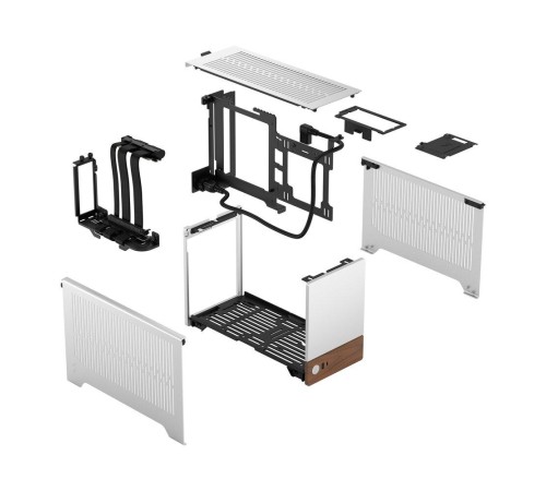Корпус без блока питания/ Case Fractal Design Terra, Mini-Tower, no fans, 1xUSB-A 3.0 + 1xUSB 3.2 Type-C, SFX PSU Support, mITX Silver