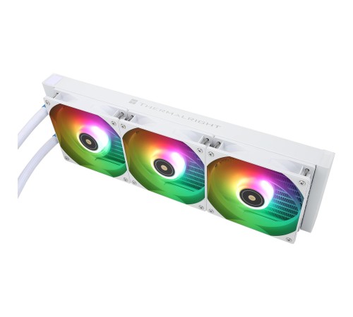 Система жидкостного охлаждения/ Water Cooling System Thermalright Frozen Prism 360 White (360mm, Black, ARGB/ Fans: 3x120mm, 70.4CFM, 27dBA, 1850RPM/ Pump height 53mm, 23dBA, 3300RPM, Rad thickness 27mm/ S: 1700, 1200, 20XX, 115X, AM5, AM4) Система жидкостного охлаждения/ Water Cooling System Thermalright Frozen Prism 360 White (360mm, Black, ARGB/ Fans: 3x120mm, 70.4CFM, 27dBA, 1850RPM/ Pump height 53mm, 23dBA, 3300RPM, Rad thickness 27mm/ S: 1700, 1200, 20XX, 115X, AM5, AM4)