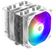 Кулер для процессора/ CPU Cooler ID-COOLING SE-55 ARGB SNOW (250W, 4-pin PWM, 153mm, Al/Cu, 6x6mm, ARGB, 2x120mm, 68.2CFM, 35.2dBA, 1500RPM, S: 1700/1200/115X, AM5/AM4, White)