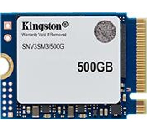 Твердотельный накопитель Kingston SSD 500GB NV3 M.2 2230 NVMe Gen4x4 R5000/W3000MB/s 3D NAND MTBF 2M 160TBW Retail 1 year