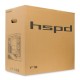 Корпус без блока питания/ Case HSPD F711, Panoramic Full Tower, Black, TG, 0.7 SPCC, no fans ATX, mATX, mITX 190/420/280mm 2x2.5", 2x3.5", 7xPCI 1xUSB-A 3.0, 1xUSB-C 445x235x475mm