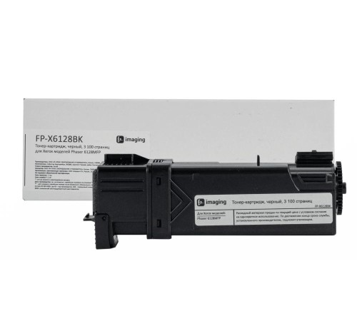 Тонер-картридж F+ imaging, черный, 3 100 страниц, для Xerox моделей Phaser 6128MFP (аналог 106R01459), FP-X6128BK (Вскрытая упаковка)