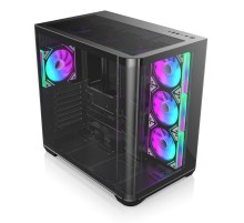 Корпус без блока питания/ Case Raijintek ATREUS BT4, Midi-Tower, TG, 4x120mm ARGB, 2xUSB-A 3.0 + 1xUSB Type-C , E-ATX, ATX, mATX, mITX Black