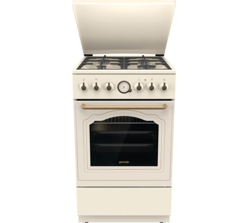 Плита GORENJE/ Тип плиты: комбинированная, Тип варочной поверхности: газовая, Цвет: бежевый, Гриль: Есть, Ширина, см: 50
