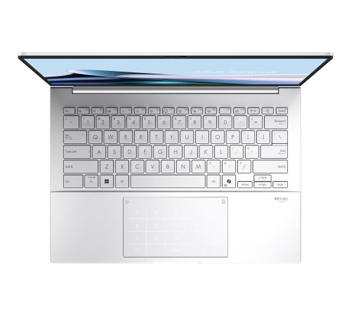 Ноутбук/ ASUS UX3405CA-QL573 14"(1920x1200 OLED 16:10)/Intel Core Ultra 5 225H(3.3Ghz)/16384Mb/1024SSDGb/noDVD/Int:Intel Arc graphics/Cam/BT/WiFi/75WHr/war 1y/1.28kg/Foggy Silver/DOS + алюм корп; +чехол; NumberPad