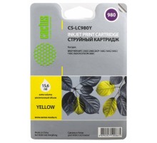 -/ Картридж струйный Cactus CS-LC980Y желтый (16мл) для Brother DCP-145C/165C/MFC-250C/290C