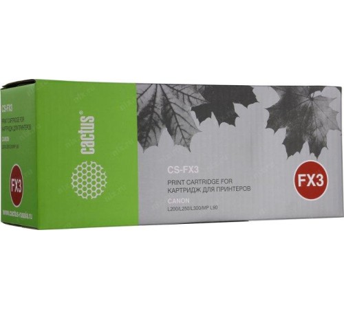 -/ Картридж лазерный Cactus CS-FX3 FX-3 черный (2700стр.) для Canon L200/L250/L300/MP-L90