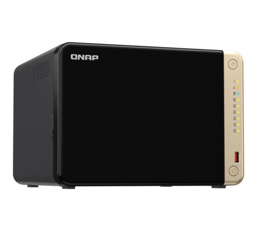 Системы хранения данных QNAP SMB QC 2GhzCPU/8Gb/upto 6HDD, up to 22 with TL-D800C/SATA(3,5" 2,5")/ 2xUSB3.2 2xUSB2.0/1xHDMI/1xExp.slot/2x2,5Gb/iSCSI/1xPS/3YW TS-664-8G-EU-RU