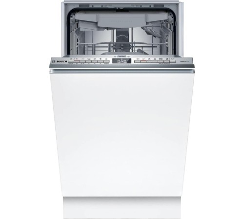 Встраиваемая посудомоечная машина BOSCH загрузка на 10 комплектов посуды, электронное управление, 6 программ, 44.8x55x81.5 см, нержавеющая сталь цвет, сушка: с открыванием дверцы/с теплообменником, индикация на полу: луч