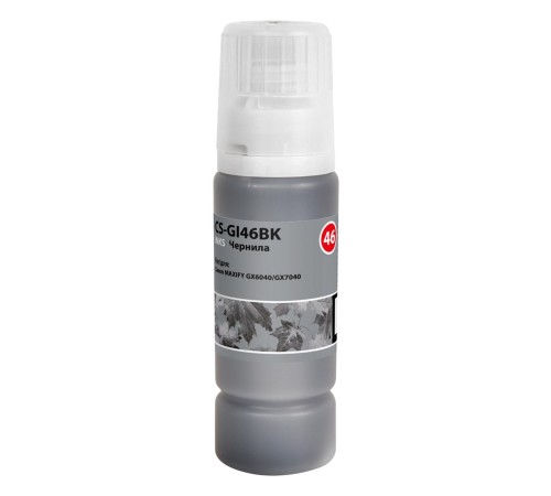 -/ Чернила Cactus CS-GI46BK черный135мл для Canon MAXIFY GX6040/GX7040