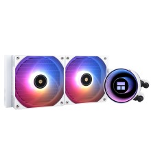 Водяное охлаждение для процессора/ Water Cooling System Thermalright Frozen Notte 240 White Argb V2 (240mm, White, ARGB/ Fans: 2x120mm, 72.37CFM, 27.7dBA, 2000RPM/ Pump height 54mm, 28dBA, 5300RPM, Rad thickness 27mm/ S: 1200, 1700, 1851, 2011, 2066, 115X