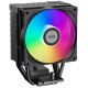 Кулер для процессора/ CPU Cooler PCCooler R300 ARGB BK (150W, 4-pin PWM, 133mm, Al/Cu, 3x6mm, ARGB, 1x92mm, 40.94CFM, 30dBA, 2200RPM, S: 1851/1700/1200/115X, AM5/AM4, black)