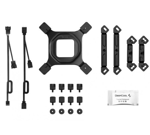 Кулер для процессора DEEPCOOL AG620 BK ARGB V2 LGA20XX/1700/1200/115X/AM5/AM4 (9шт/кор, TDP 260W, PWM, ARGB DUAL Fan 120mm, 6 тепл. трубок, черный) RET (R-AG620-BKAMMN-GJD)