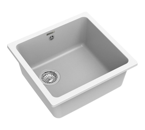 Кухонная мойка RIVELATO RIVELATO Мойка BERKANA 45 1-чаш 485*455, монтаж: универсальный, материал: кварц, цвет: иней Кухонная мойка RIVELATO RIVELATO Мойка BERKANA 45 1-чаш 485*455, монтаж: универсальный, материал: кварц, цвет: иней