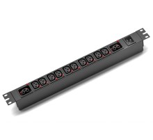 Блок распределения питания SMARTWATT PDU P-series Basic, 1U, 1Ф 16A, 3,8кВА, выход - 10xC13+2xC19, вход IEC320