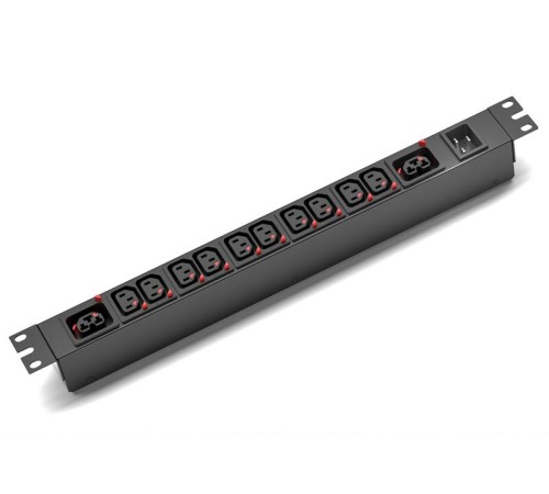 Блок распределения питания SMARTWATT PDU P-series Basic, 1U, 1Ф 16A, 3,8кВА, выход - 10xC13+2xC19, вход IEC320
