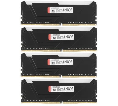 Память оперативная/ Kingston 64GB 3600MT/s DDR4 CL18 DIMM (Kit of 4) FURY Beast RGB Память оперативная/ Kingston 64GB 3600MT/s DDR4 CL18 DIMM (Kit of 4) FURY Beast RGB