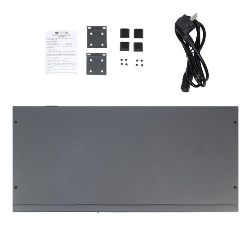 Коммутатор/ Unmanaged Switch 16x1000Base-T PoE, 2x1000Base-X SFP, PoE Budget 200W, Long-range PoE up to 250m, 19" w/brackets