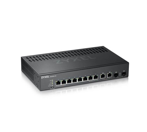 Коммутатор/ ZYXEL NebulaFlex Pro GS2220-10 Hybrid L2 Switch, rack 19 ", 8xGE, 2xCombo (SFP / RJ-45), silent, standalone / cloud management