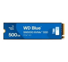 Твердотельный накопитель Western Digital Blue SN5000 SSD M2.2280 PCIe 4.0 500Gb, 5000MBs/4000MBs, TBW 300, WDS500G4B0E, 1 year