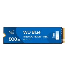 Твердотельный накопитель Western Digital Blue SN5000 SSD M2.2280 PCIe 4.0 500Gb, 5000MBs/4000MBs, TBW 300, WDS500G4B0E, 1 year