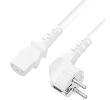 Кабель питания С13 4ПХ Кабель питания белый 5.0m, евровилка угловая Schuko - С13, 3*0,75mm, 4PH-R90445